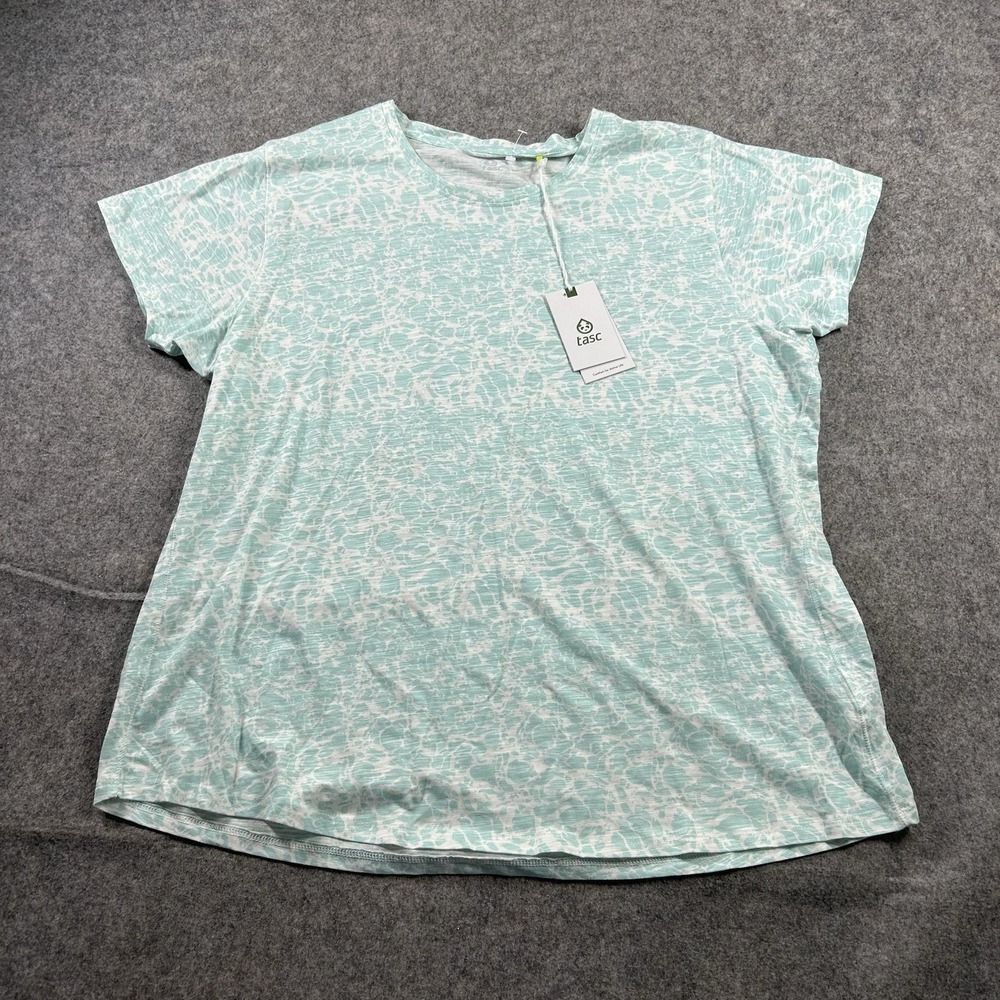 tasc Performance Nola T-Shirt Womens XL Organic Cotton Bamboo Green Casual
